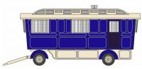 76SCV003 Oxford Diecast Showmans Caravan Blue